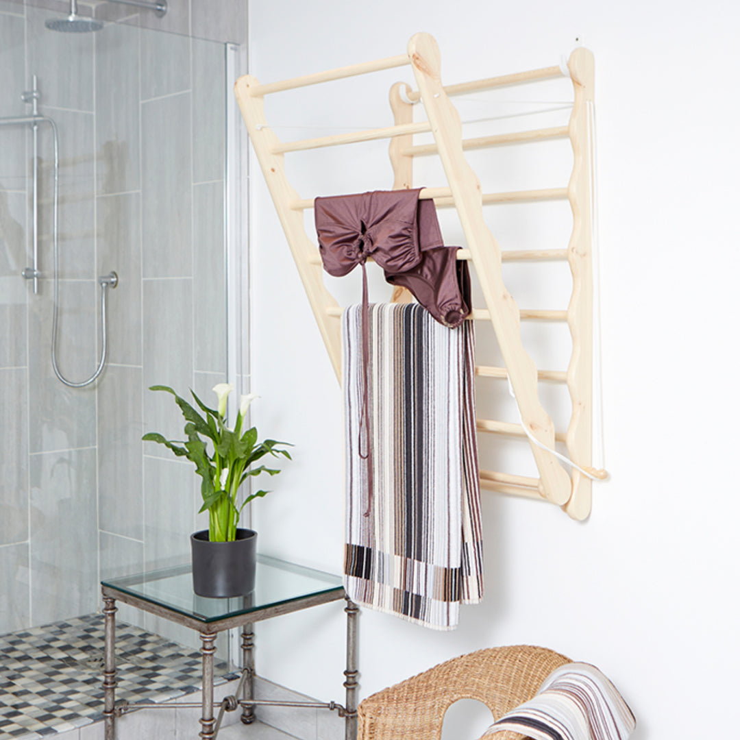 Wooden Clothes Airer, Indoor Laundry Clothes Drying Rack